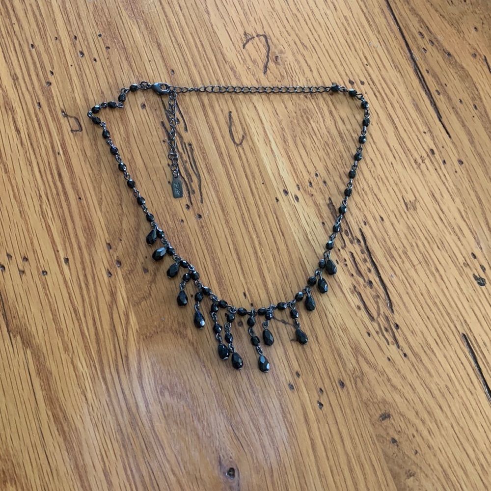 Black beaded necklace